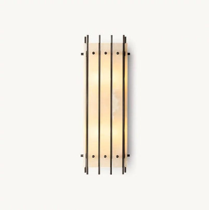 San Marco Alabaster Rectangular Wall Sconce - Dawn Lamps