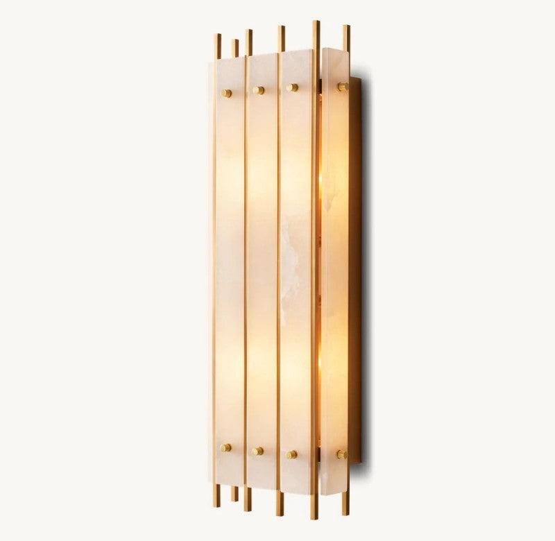 San Marco Alabaster Rectangular Wall Sconce - Dawn Lamps