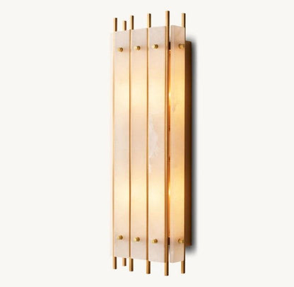 San Marco Alabaster Rectangular Wall Sconce - Dawn Lamps