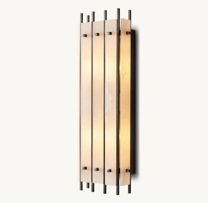 San Marco Alabaster Rectangular Wall Sconce - Dawn Lamps