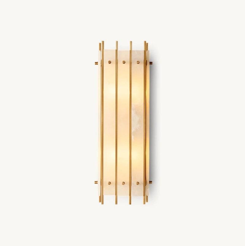 San Marco Alabaster Rectangular Wall Sconce - Dawn Lamps