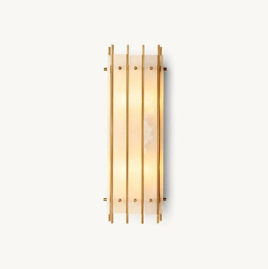 San Marco Alabaster Rectangular Wall Sconce - Dawn Lamps
