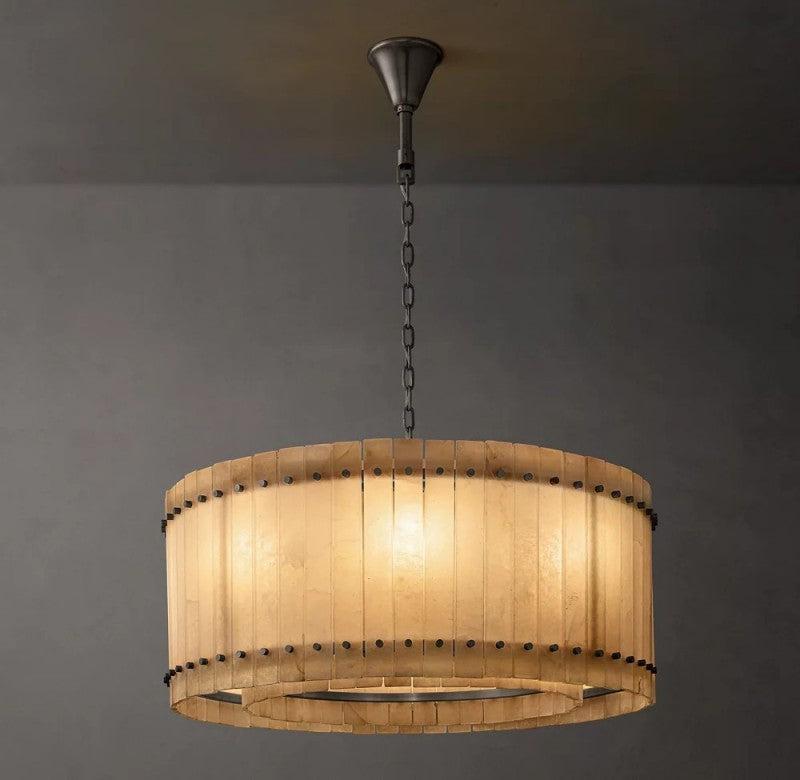 San Marco Alabaster Round Chandelier - Dawn Lamps
