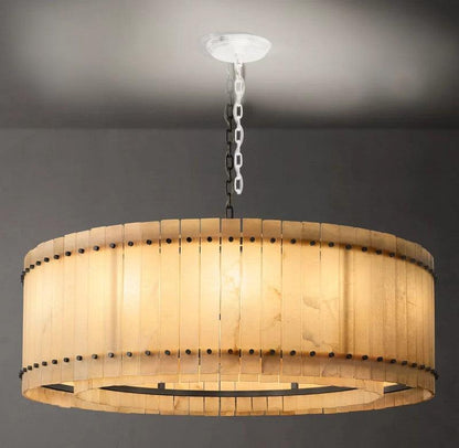 San Marco Alabaster Round Chandelier - Dawn Lamps