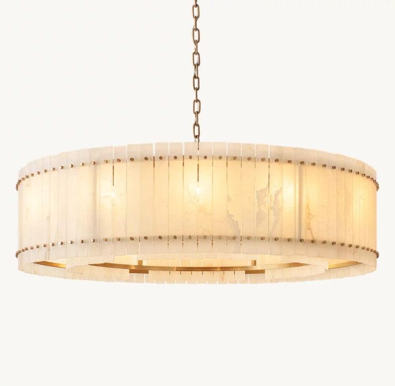 San Marco Alabaster Round Chandelier - Dawn Lamps