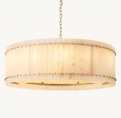 San Marco Alabaster Round Chandelier - Dawn Lamps