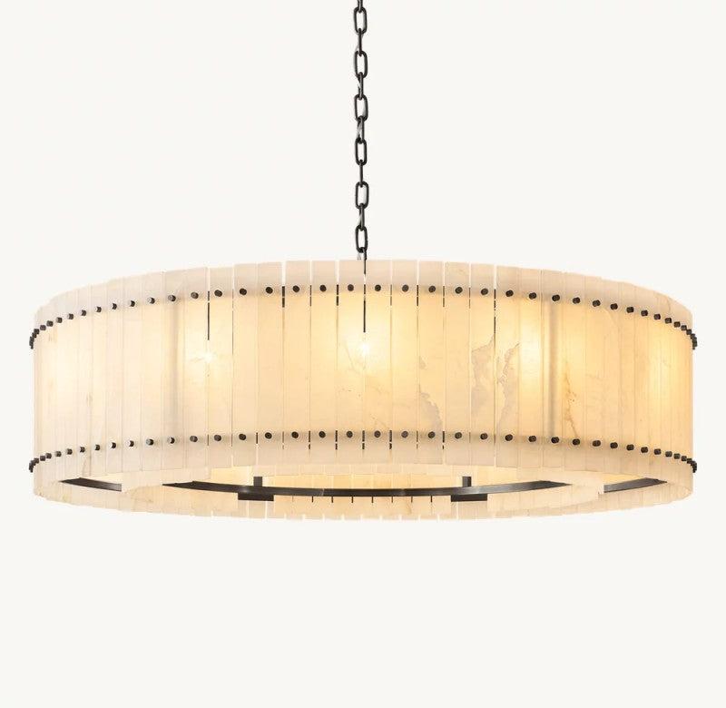 San Marco Alabaster Round Chandelier - Dawn Lamps