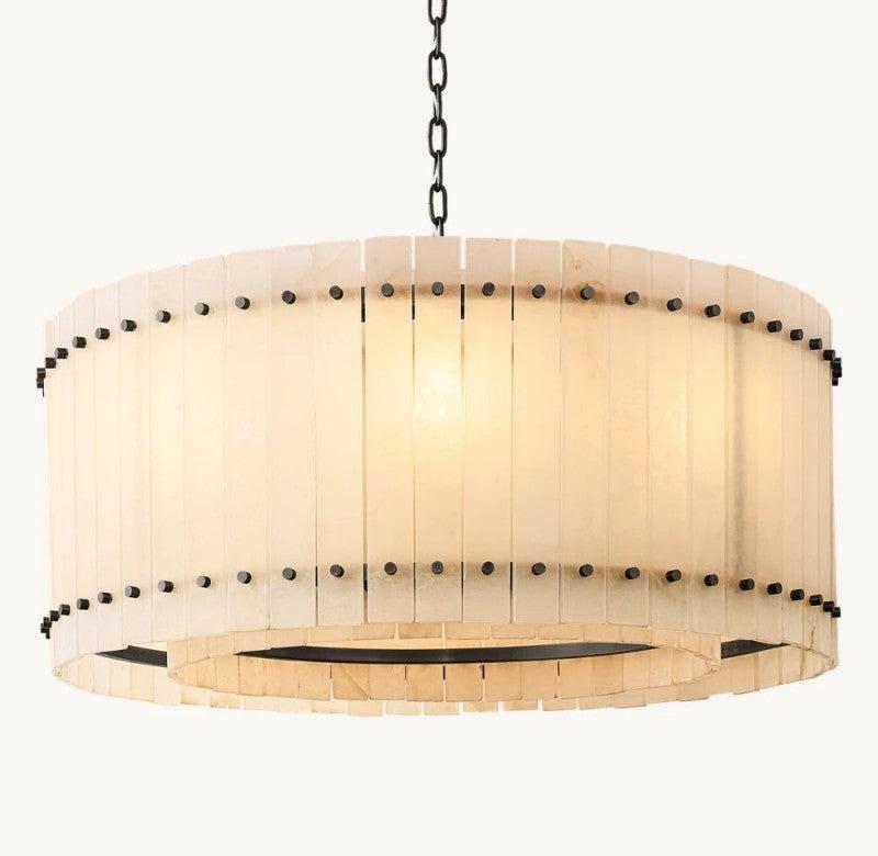 San Marco Alabaster Round Chandelier - Dawn Lamps