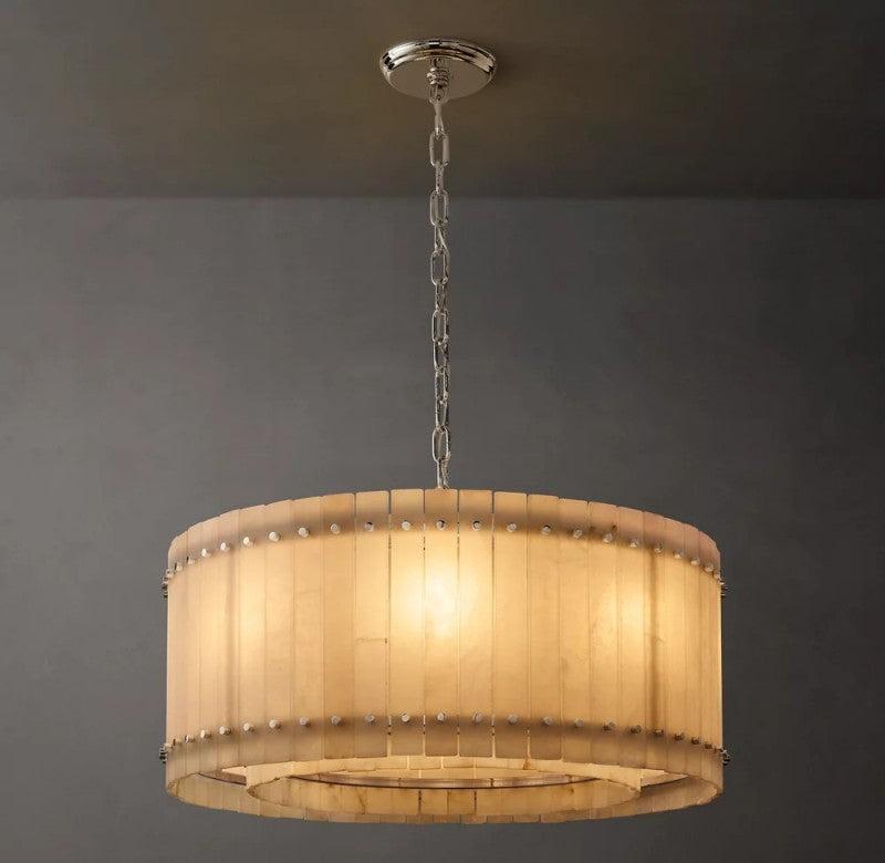 San Marco Alabaster Round Chandelier - Dawn Lamps