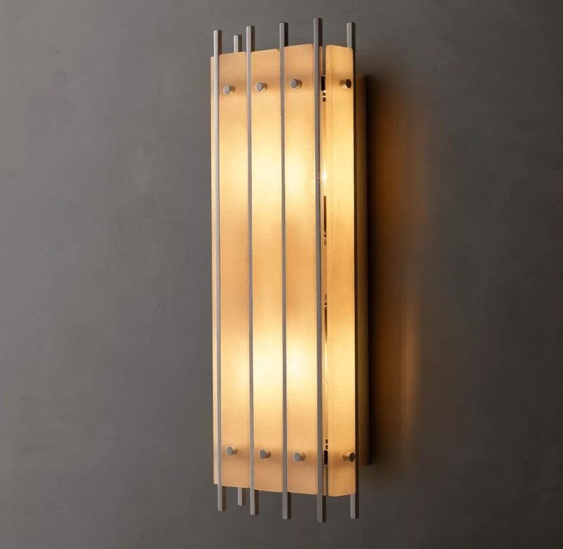 San Marco Alabaster Rectangular Wall Sconce - Dawn Lamps