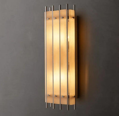 San Marco Alabaster Rectangular Wall Sconce - Dawn Lamps