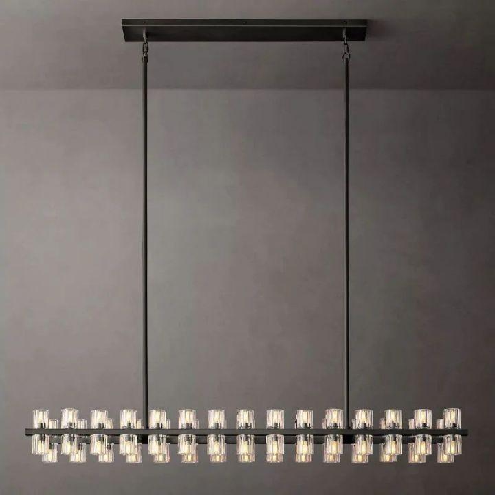 Arcachon Rectangular Chandelier 54" - Dawn Lamps