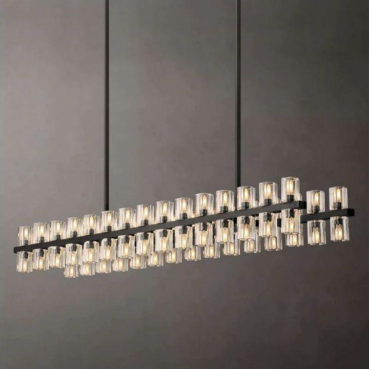 Arcachon Rectangular Chandelier 54" - Dawn Lamps