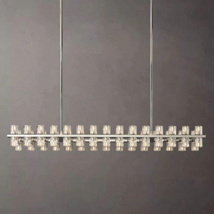 Arcachon Rectangular Chandelier 54" - Dawn Lamps