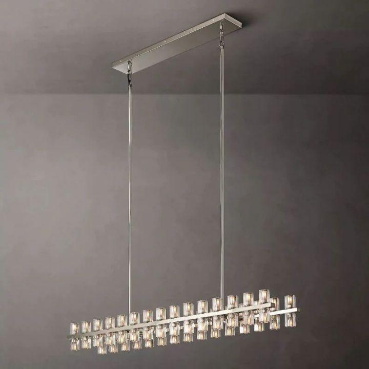 Arcachon Rectangular Chandelier 54" - Dawn Lamps