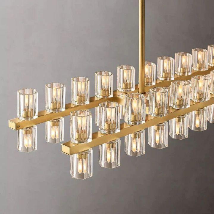 Arcachon Rectangular Chandelier 54" - Dawn Lamps