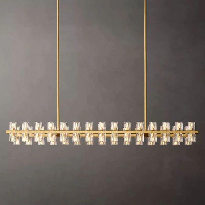 Arcachon Rectangular Chandelier 54" - Dawn Lamps