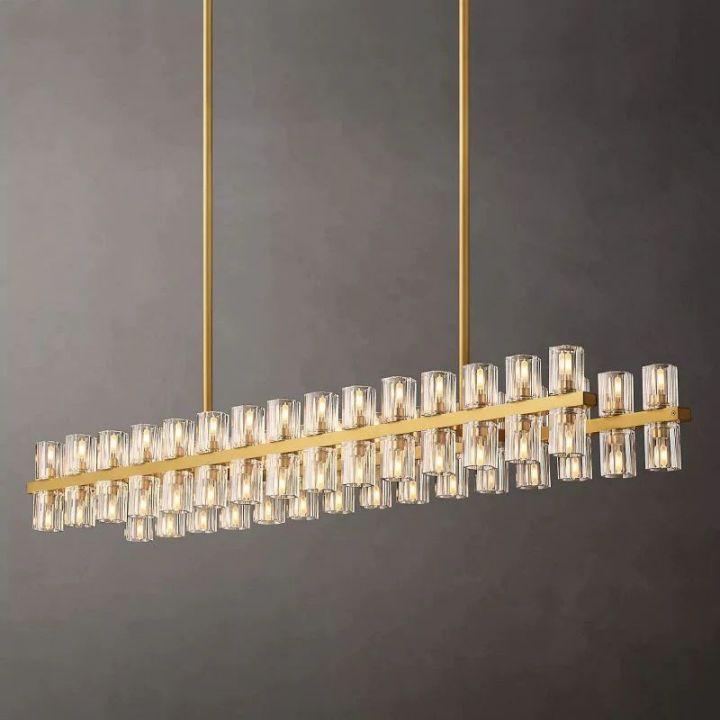 Arcachon Rectangular Chandelier 54" - Dawn Lamps