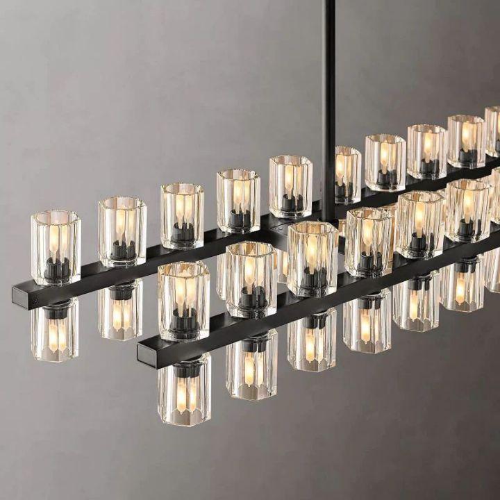 Arcachon Rectangular Chandelier 54" - Dawn Lamps