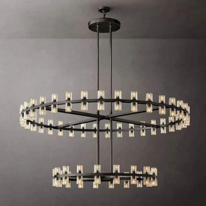 Arcachon Round 2-Tier Chandelier 60" For Dining Room Kitchen island - Dawn Lamps