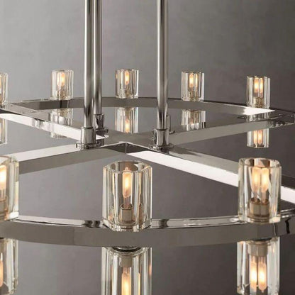Arcachon Round 2-Tier Chandelier 60" For Dining Room Kitchen island - Dawn Lamps
