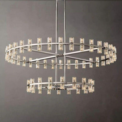 Arcachon Round 2-Tier Chandelier 60" For Dining Room Kitchen island - Dawn Lamps