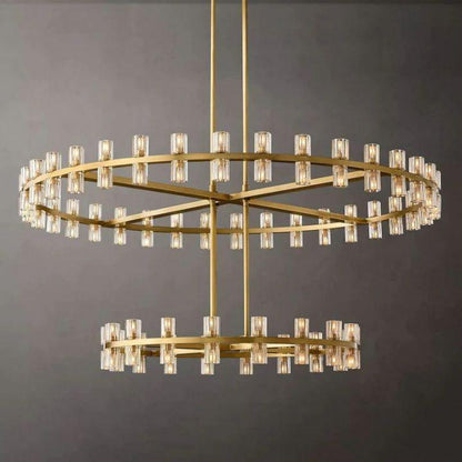 Arcachon Round 2-Tier Chandelier 60" For Dining Room Kitchen island - Dawn Lamps