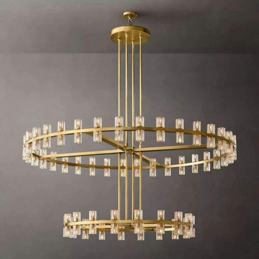 Arcachon Round 2-Tier Chandelier 60" For Dining Room Kitchen island - Dawn Lamps
