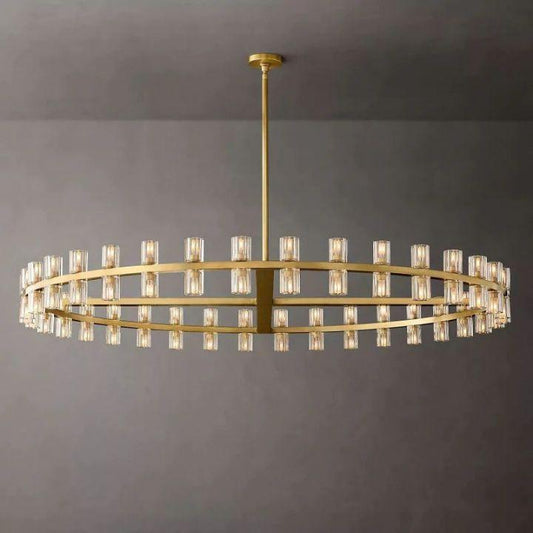 Arcachon Round Glass Chandelier 60" For Living Room - Dawn Lamps