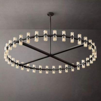 Arcachon Round Glass Chandelier 60" For Living Room - Dawn Lamps