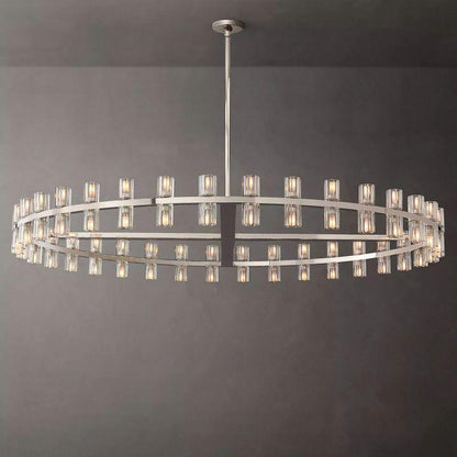 Arcachon Round Glass Chandelier 60" For Living Room - Dawn Lamps