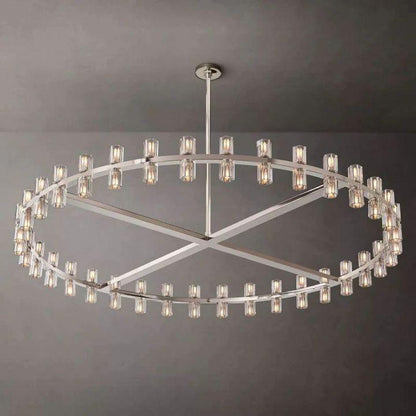 Arcachon Round Glass Chandelier 60" For Living Room - Dawn Lamps