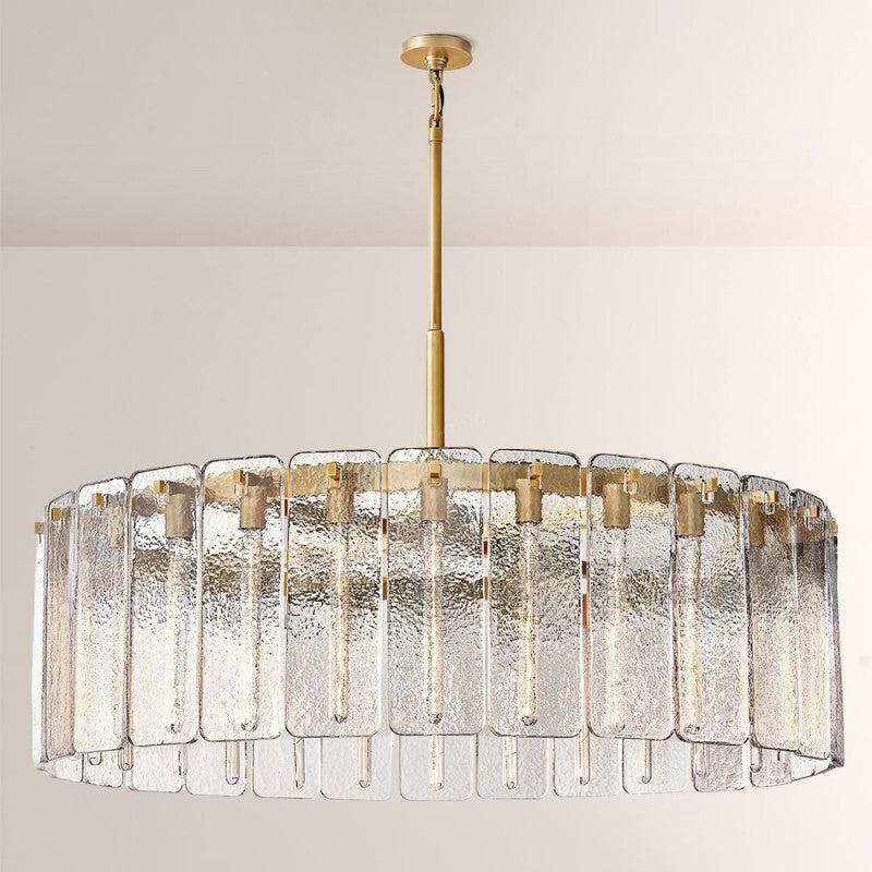 Camette Glass Round Chandelier 48"D - Dawn Lamps