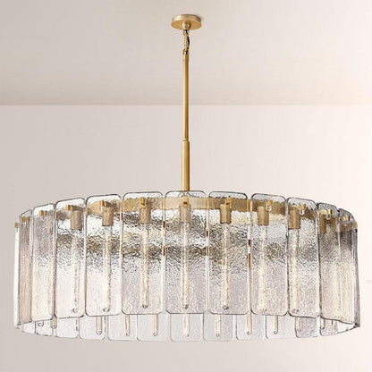 Camette Glass Round Chandelier 48"D - Dawn Lamps