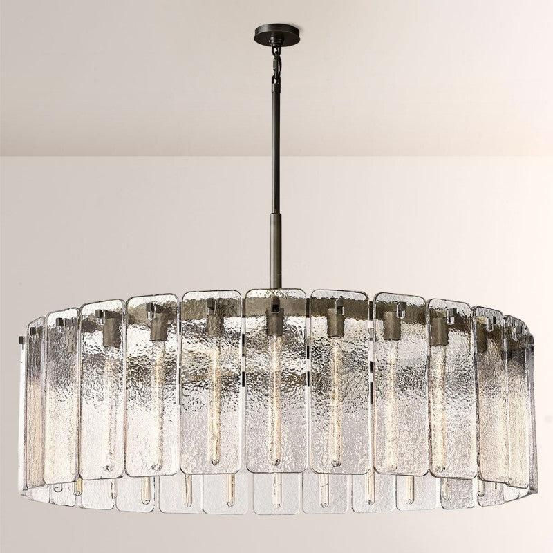 Camette Glass Round Chandelier 48"D - Dawn Lamps