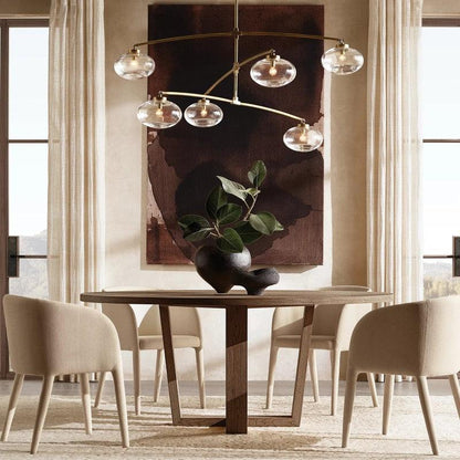 Cabrette Clear Glass Mobile Round Chandelier - Dawn Lamps