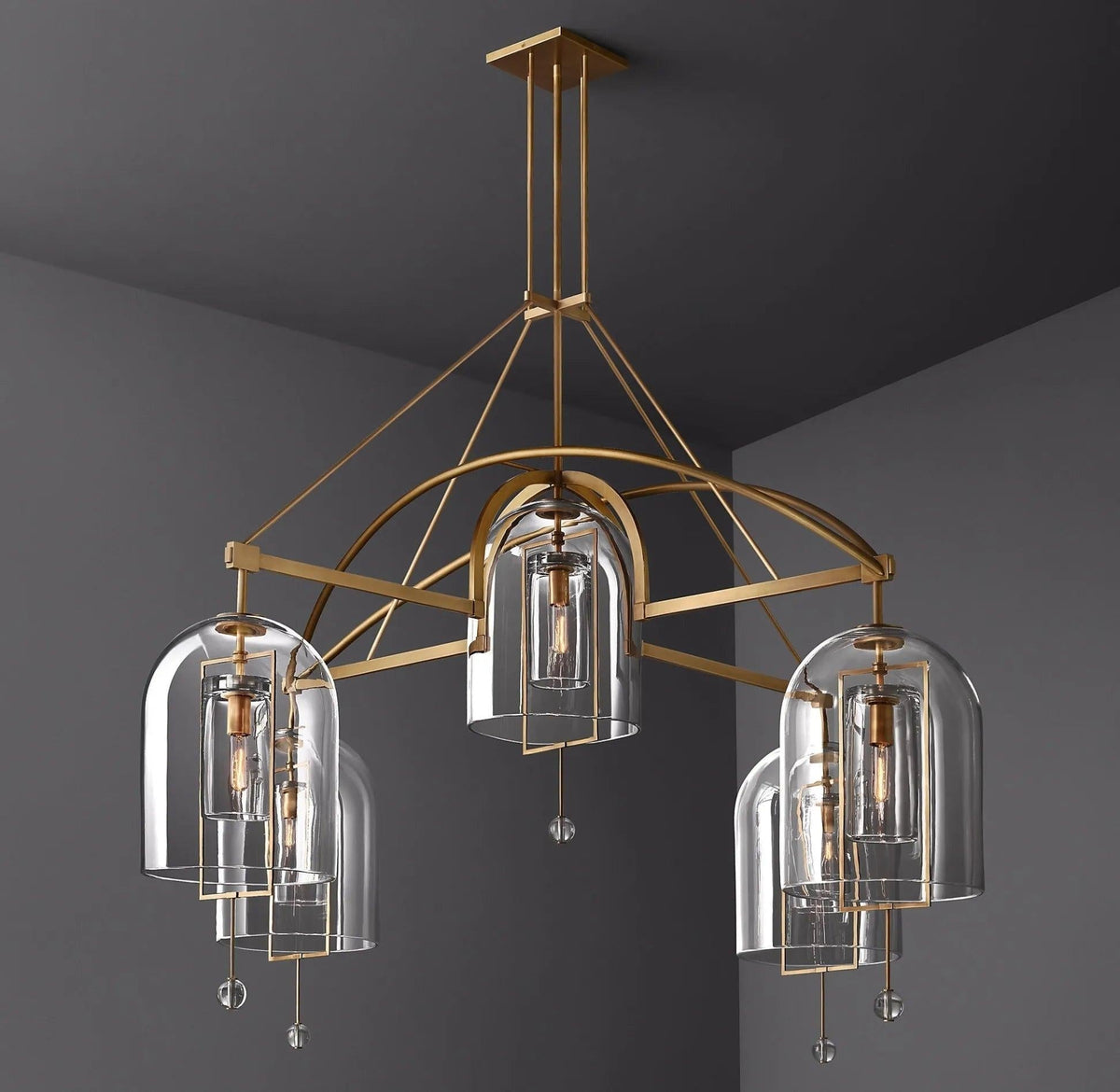 Fulcrum Round Chandelier 73" 5-Lights - Dawn Lamps