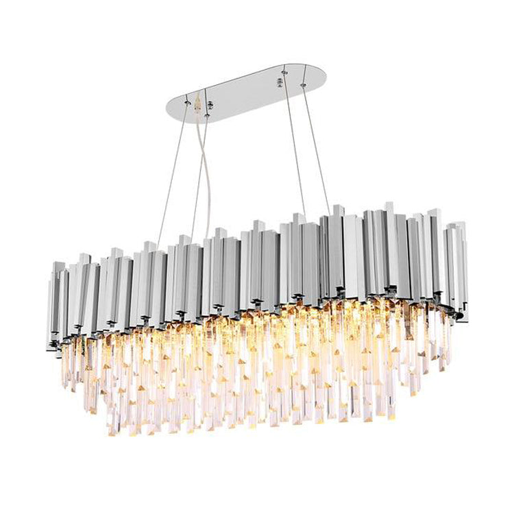 Elian Oval Crystal Chandelier-Dawn Lamps