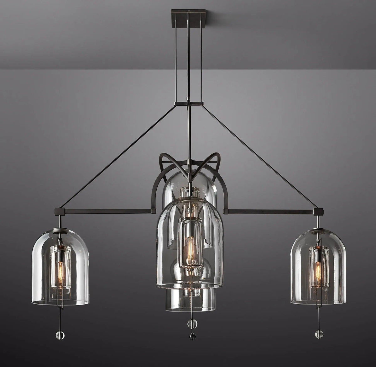 Fulcrum Round Chandelier 73" 5-Lights - Dawn Lamps