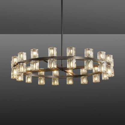 Arcachon Crystal Round Chandelier 36" - Dawn Lamps