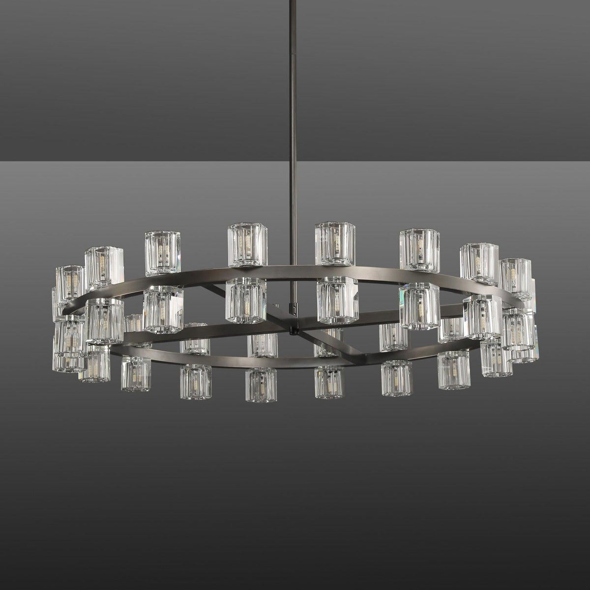 Arcachon Crystal Round Chandelier 36" - Dawn Lamps