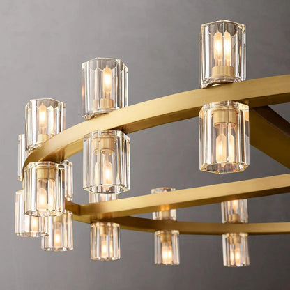Arcachon Crystal Round Chandelier 36" - Dawn Lamps