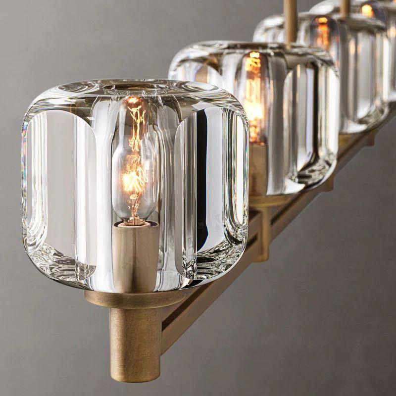 Demaret Crystal Linear Chandelier 54'' - Dawn Lamps