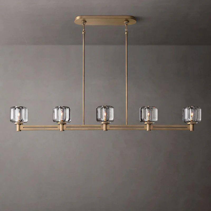 Demaret Crystal Linear Chandelier 54'' - Dawn Lamps