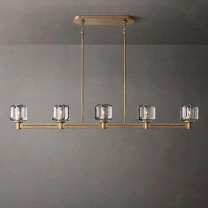 Demaret Crystal Linear Chandelier 54'' - Dawn Lamps
