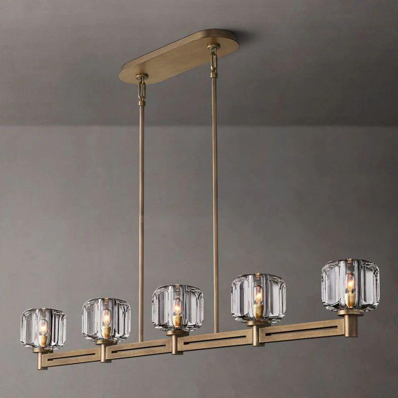 Demaret Crystal Linear Chandelier 54'' - Dawn Lamps