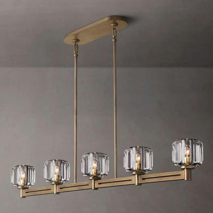Demaret Crystal Linear Chandelier 54'' - Dawn Lamps