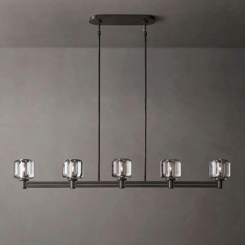 Demaret Crystal Linear Chandelier 54'' - Dawn Lamps