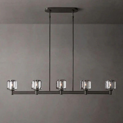 Demaret Crystal Linear Chandelier 54'' - Dawn Lamps