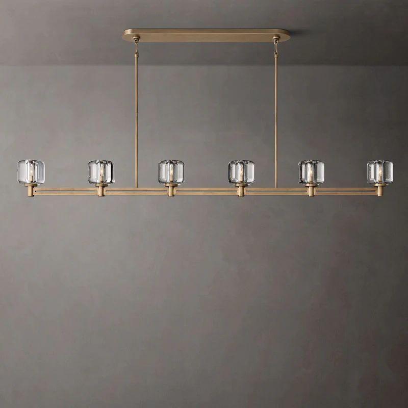 Demaret Crystal Linear Chandelier 72'' - Dawn Lamps